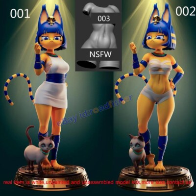 Ankha Woman 1/12 1/8 1/6 1/4 1/3 Model Kit Unpainted Unassembled 3D Print 3 Ver.
