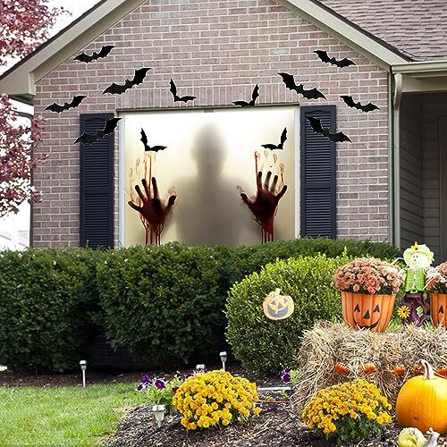 5X5ft Halloween Curtains Decorations Window Banner Cover Large Backdrop Wall - Picture 2 of 6