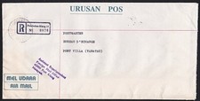 MALAYSIA 1991 Official PO Registered cover Pelabuhan Klang to VANUATU......B2245