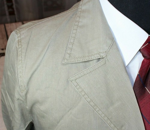 Vintage TAKEO KIKUCHI 4 button zip lined blazer jacket Size MEDIUM 3 Beige FC - Picture 2 of 12