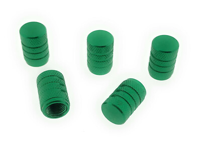 5x Ventilkappen Grün Green Alu PKW Ventilkappe Bike Motorrad PKW Fahrrad MTB VGR