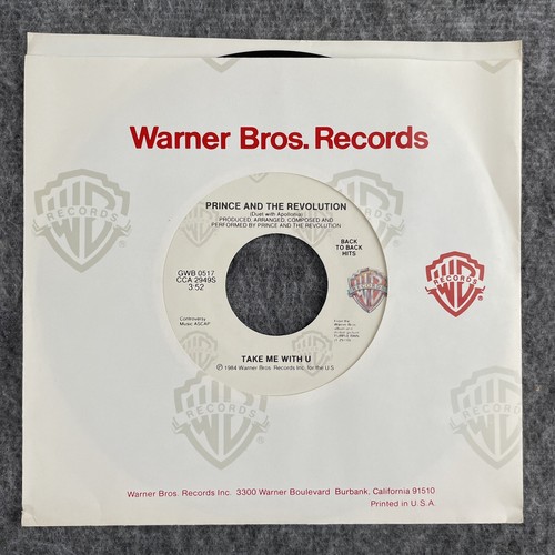 PRINCE & THE REVOLUTION I Would Die 4 U / Take Me With U 45 WB GWB 0517 UNPLAYED
