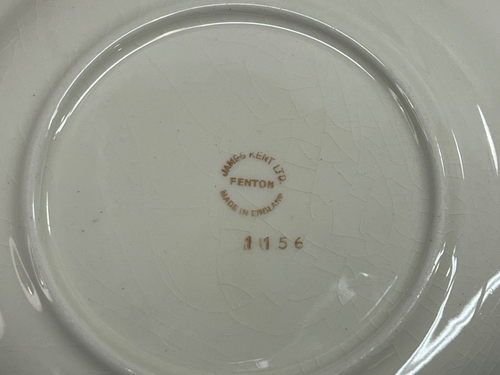 6 James Kent Fenton England Painted Floral Plates Embossed Flowers Yellow Daisy - Picture 6 of 6