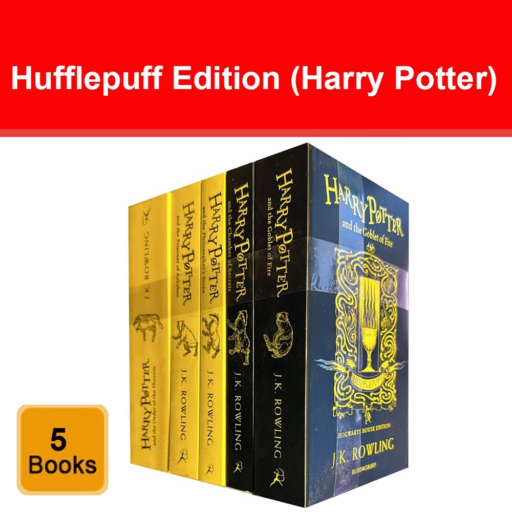 Harry Potter Hufflepuff Edition Books Collection Set By Rowling NEW  Pack