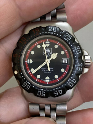 TAG HEUER WA1414 FORMULA 1 BLACK+RED DIAL/BEZEL STAINLESS STEEL LADIES WATCH | eBay