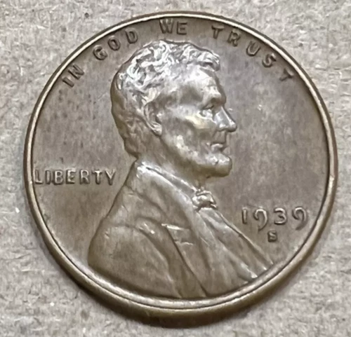 1939 S Lincoln Wheat Cent Penny Actual Coin Fine Details