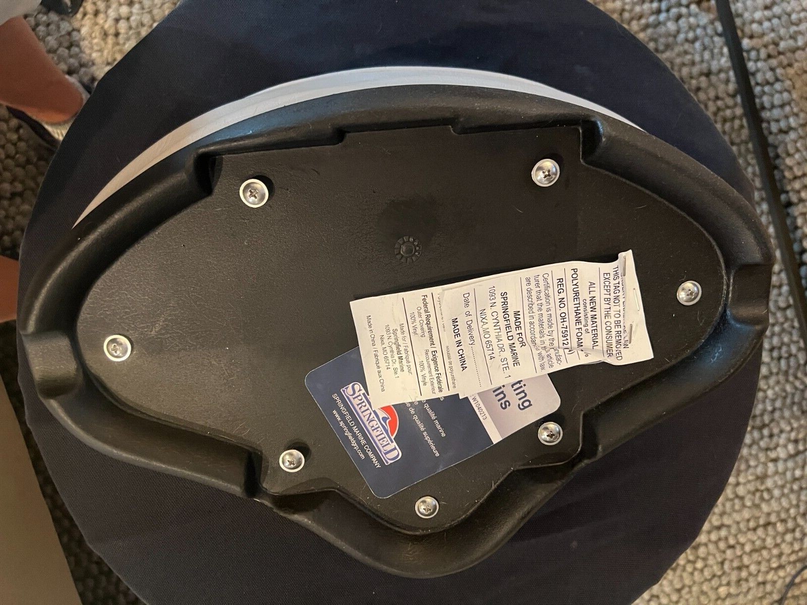 Springfield Boat Seat, for a post mount bass boat seat eBay