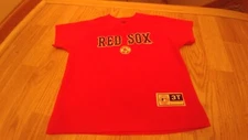 NWOT NICE Boston Red Sox Jersey Mighty Mac Sports Boys 3T V Neck MLB 1 Snag ⚾ 🔥