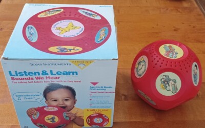 TEXAS INSTRUMENTS LISTEN & LEARN SOUNDS WE HEAR VINTAGE LEARNING TOY 1990 VGWC 