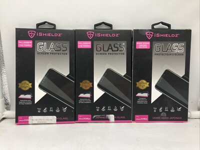 Lot Of 3 - iShieldz Tempered Glass Screen Protector for iPhone XS Max Smartphone