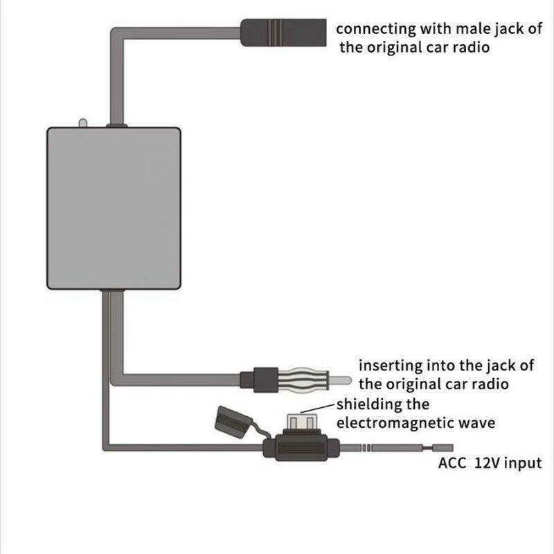 Amplificador de señal de radio FM AM antena estéreo para automóvil SUV amplificador AMP fortalecer 12VDC Foto 4 de 4