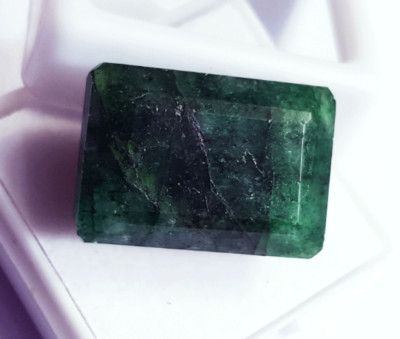 Emerald Shape 21.70 Ct Natural Green Beryl Loose Gemstone Enhanced Certified