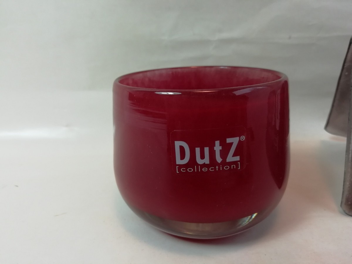 Dutz Votive Vase mini Pot Red D= 8 cm Glas rund Kerzen rot Teelicht