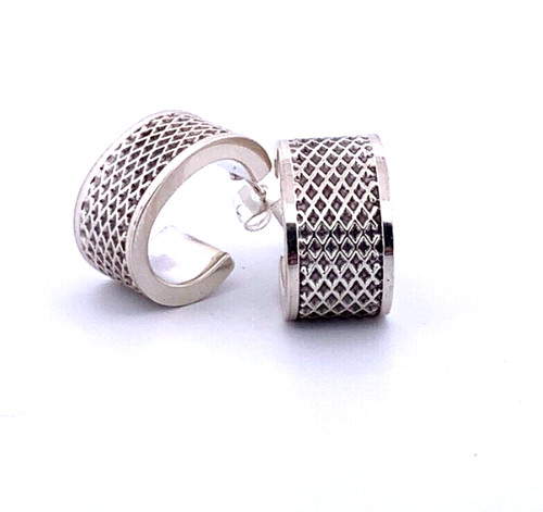 Renata Rubio Oval Silver Hoop Earrings