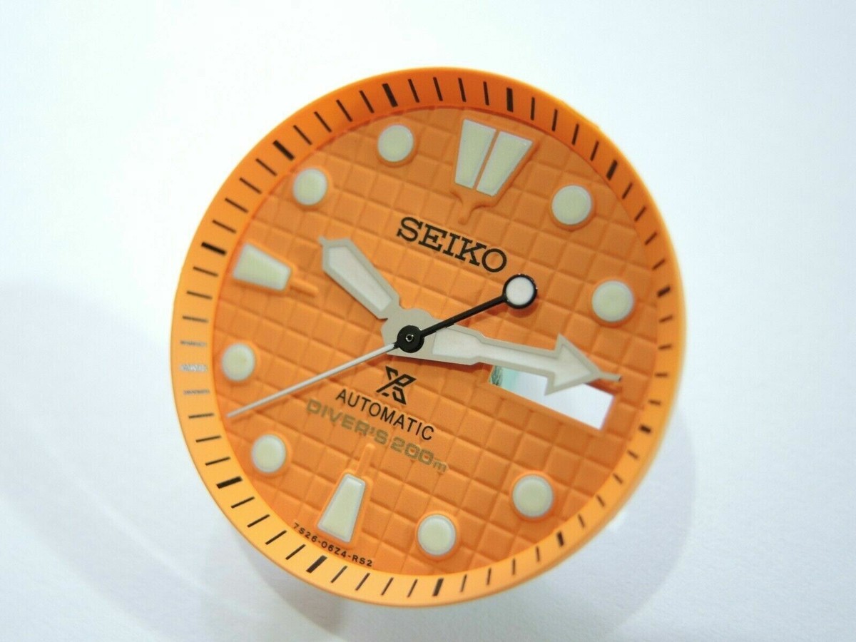 NEW ORANGE KING TURTLE WAFFLE Prospex DIAL,HANDS LARGE DIVERS