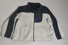 Swiss Tech Jacket Men Size 3XL Gray Full Zip Fleece Lined Soft Shell EC 1043