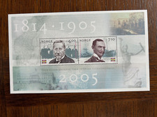 Norwegen 2005, Block 28, Mi.: 1534-35, 100. Jahrestag Auflösung der PU Norwegen