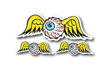 Eyeball Wings Rat Fink Hot Rod Cool Sticker Decal Bumper - 3 PACK 013