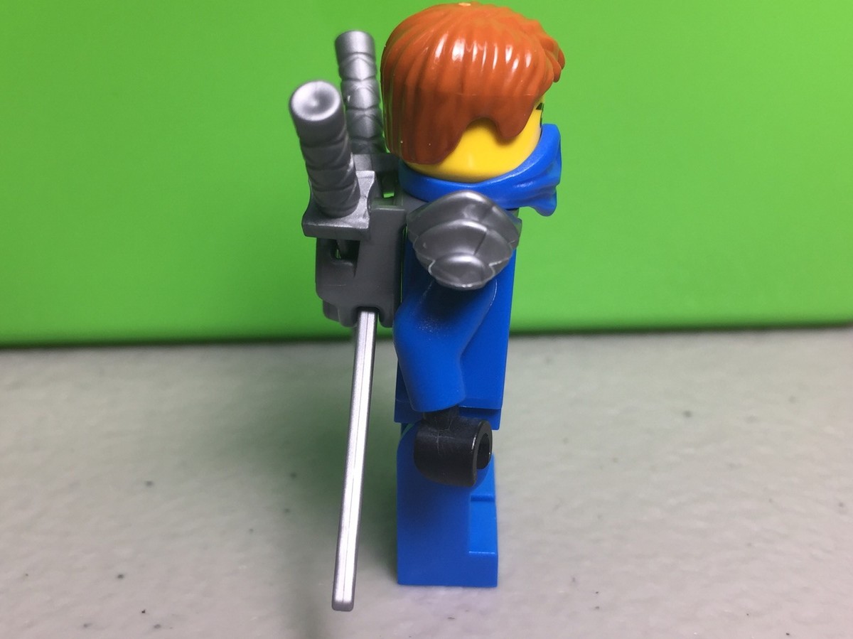 ナナシ　ブルーLL LEGO Minifigure 2010s Ninjago Jay ZX + Shoulder Armor & Silver