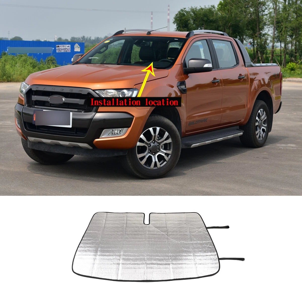Ford ranger windshield sun visor online