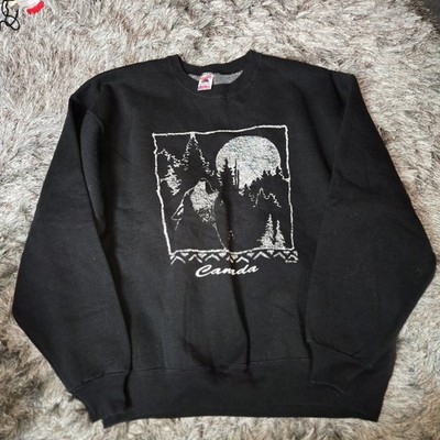 Vintage 1991 Wolf Moon Sweatshirt XL Fruit of the Loom Made in USA - Excellent