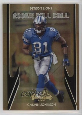 2007 Playoff Contenders Rookie Roll Call Black 99/100 Calvin Johnson RC HOF 0c3