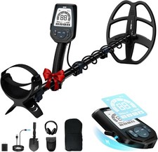 Rechargeable Metal Detector w/ IP68 Coil, 6 ID, 5 Modes for Beach