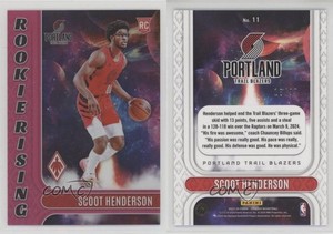 2023-24 Panini Phoenix Rookie Rising Pink /99 Scoot Henderson #11 RC