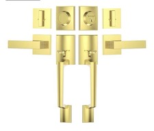 TICONN Double Front Door Handle Set, Heavy Duty Square Door Lever and Deadbolt