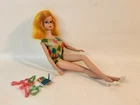 Vintage COLOR MAGIC BARBIE Doll 1st Issue 60's Bathingsuit Hair Clips Ties JAPAN