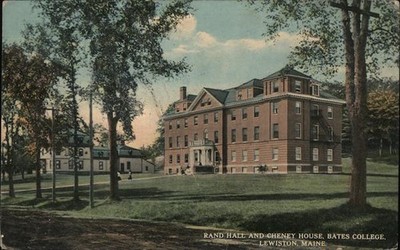 lewiston, Maine ME Rand Hall Cheney House, Bates College Teich 1916 Anson