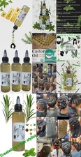 Rosemary Mint Organic Castor Hair Beard Brow Lash Growth Oil (4oz)