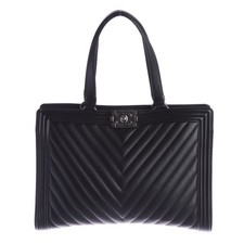 Chanel Boy Tote Handtasche Schwarz Sehr gut