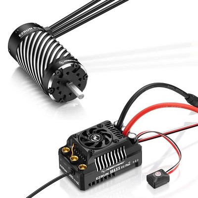 Hobbywing Ezrun Max5 HV Plus G2 ESC + 56118SL 1600KV G2 Motor Combo 38010612
