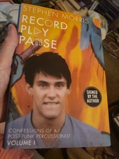 Signed  Stephen Morris Record Play Pause First Edition  British Hardcover New