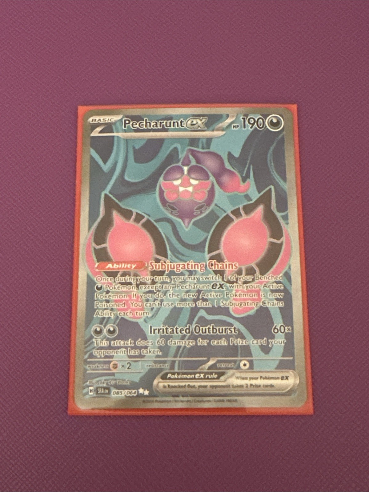 Pokemon Pecharunt EX 85/64 Full Art Shrouded Fable