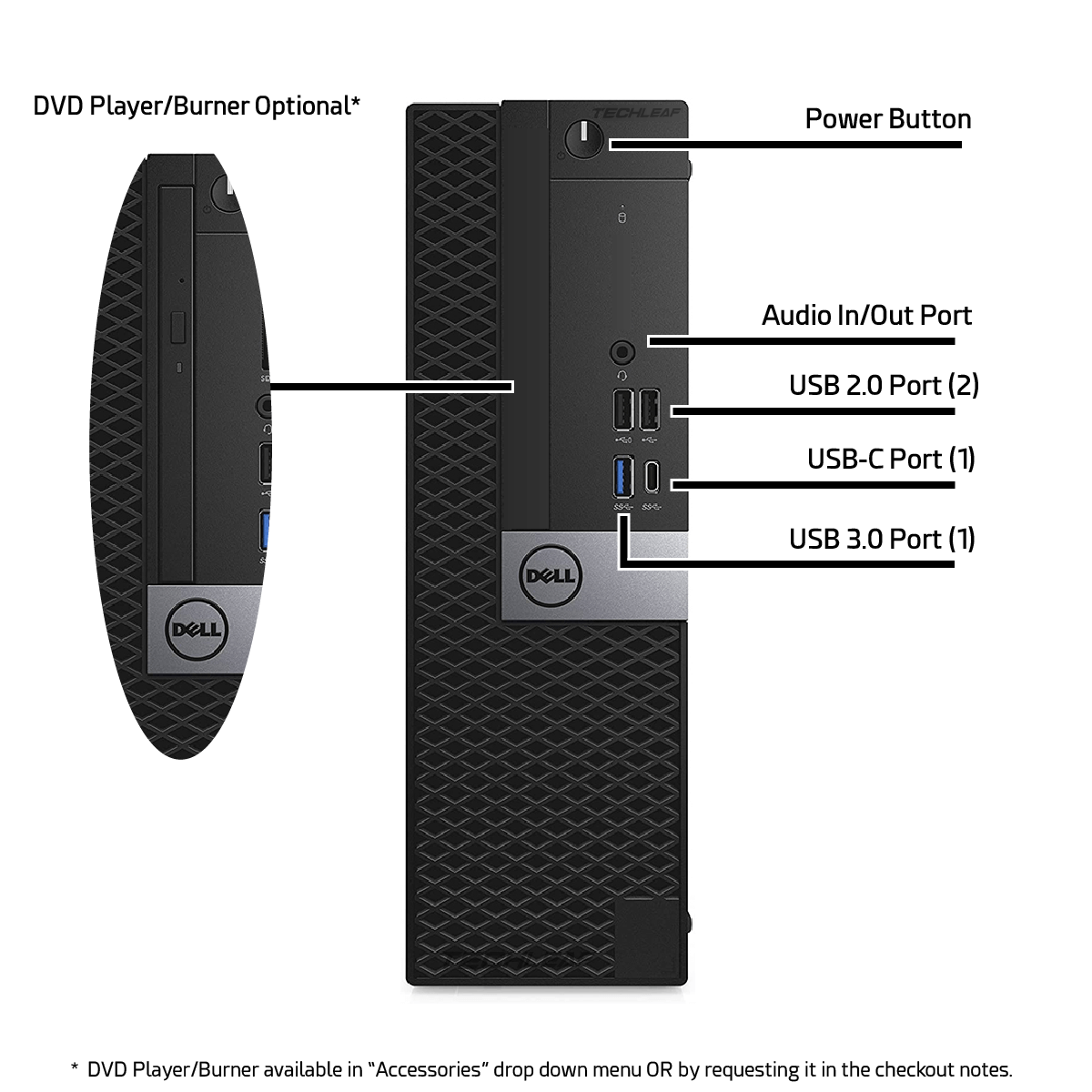 Dell Windows 11 Desktop PC up to i7 8th, 32GB RAM, 4TB NVMe SSD
