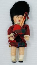 Vintage Celluloid Scottish Boy Doll w/Sleepy Eyes  Movable Arms 4"
