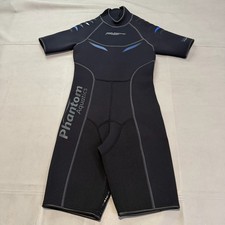 New Phantom Aquatics Women Black Shorty Wetsuit Neoprene Dive Snokrle Suit-S4790