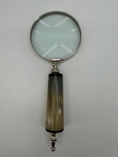 Vintage Handheld Magnifying Glass Defect Handle Metal Frame