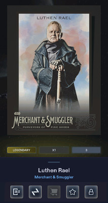 Star Wars Card Trader 3cc 2024 LEGENDARY Merchant and Smuggler-Black-Luthen Rael
