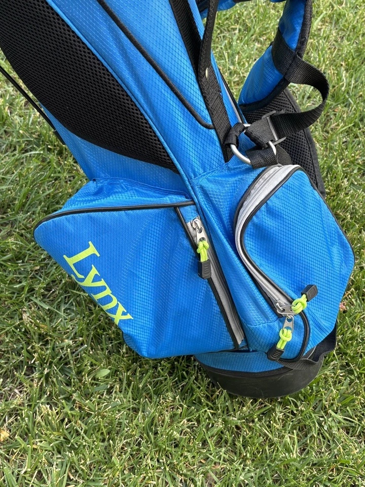 Lynx LX Jr Blue Kids Junior 4 Pc Golf Club Set Youth Right Handed w/ Stand Bag - Image 2 of 4