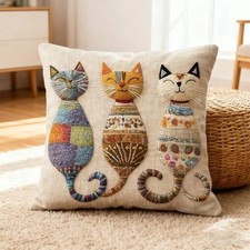 Decorative Cat Pillow - Stylish Cushion Cover for Living Room - Cozy Design