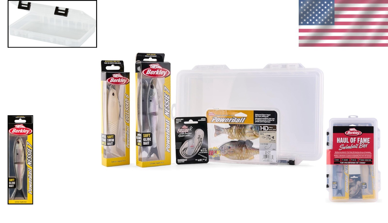 Berkley PowerBait Nessie 5pc Bass Fishing Swimbait Kit - Pro Designed Lures - Image 2