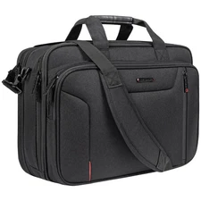 Stylish 17.3 Inch Laptop Briefcase, Expandable Messenger Bag for Men - Wate