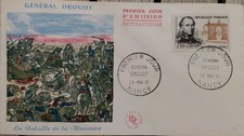 ENVELOPPE PREMIER JOUR TIMBRE N° 1298 GÉNÉRAL DROUOT OBLITÉRÉ NANCY 1961 FDC