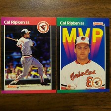 2 Cal Ripken Jr ORIOLES 1989 Donruss #51 & MVP BC-15 MLB Baseball Cards