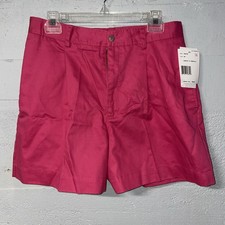 Vintage Liz Claiborne Lizsport 14 100 Cotton Mom Shorts Pleated Front Pink