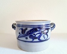 Großer alter Westerwälder Steingut Steinzeug Topf Salzglasur, 6 Liter 