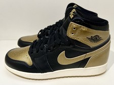 Air Jordan 1 Retro High OG GS Black Metallic Gold Size 6Y Brand New In OG Box